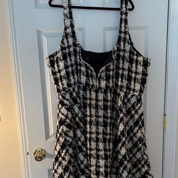 Eloquii Black and White Plaid Mini Dress - Picture 4 of 5